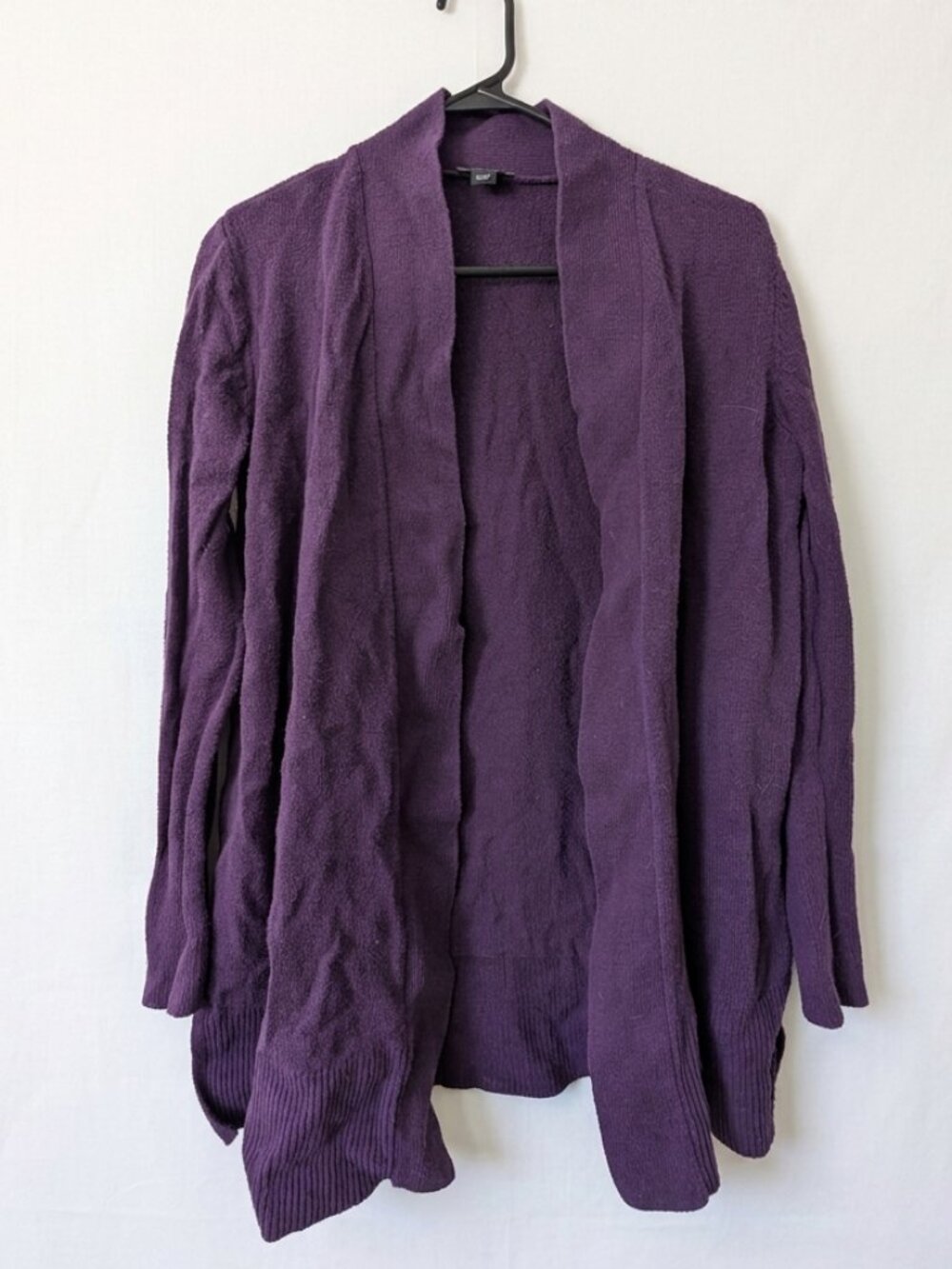 Ann Taylor Factory Open-Front Cardigan - Deep Purple, Size L